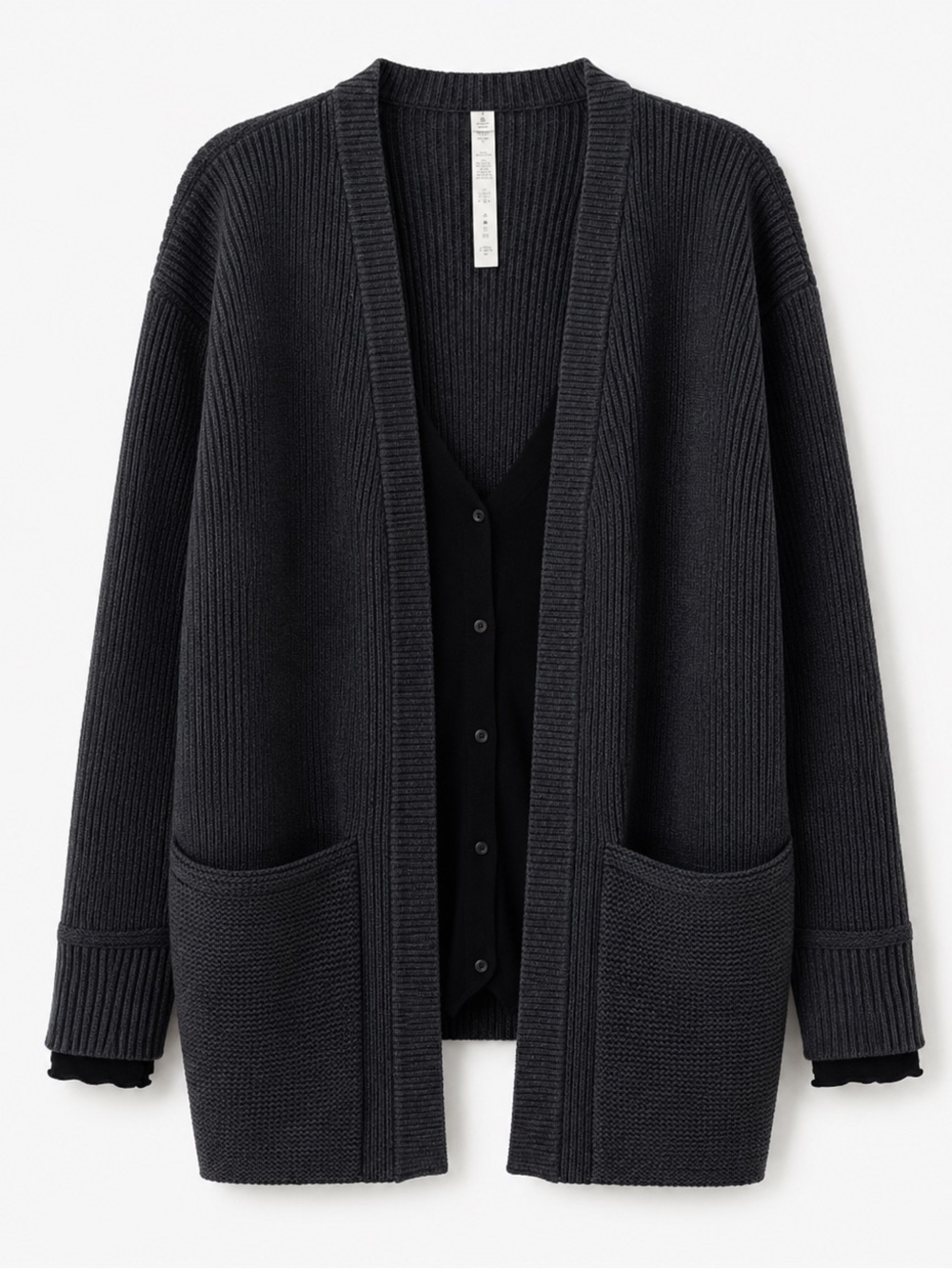 Lululemon Charcoal Cashmere Blend Vestigan Cardigan Sweater - Size 6